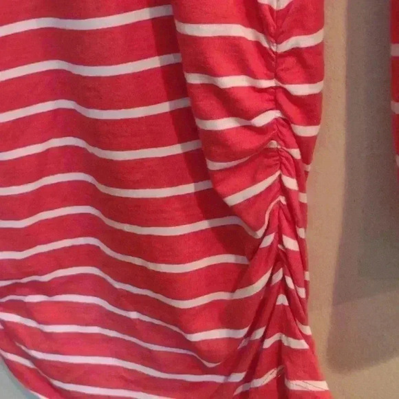 Michael Kors 3/4 sleeve small women‎ coral/white Stripe - Picture 4 of 5